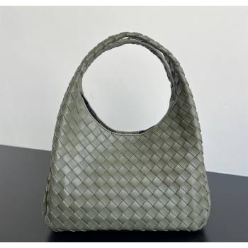 Bottega Veneta Campana Shoulder Bag in Intrecciato Leather Pickle Green 2025 844249 (WT-260116022)