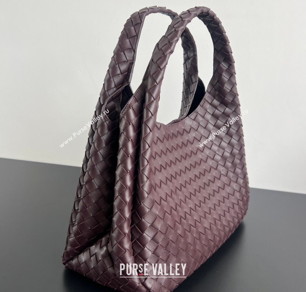 Bottega Veneta Large Campana Shoulder Bag in Intrecciato Leather Dark barolo Red 2025 844250 (WT-260116035)