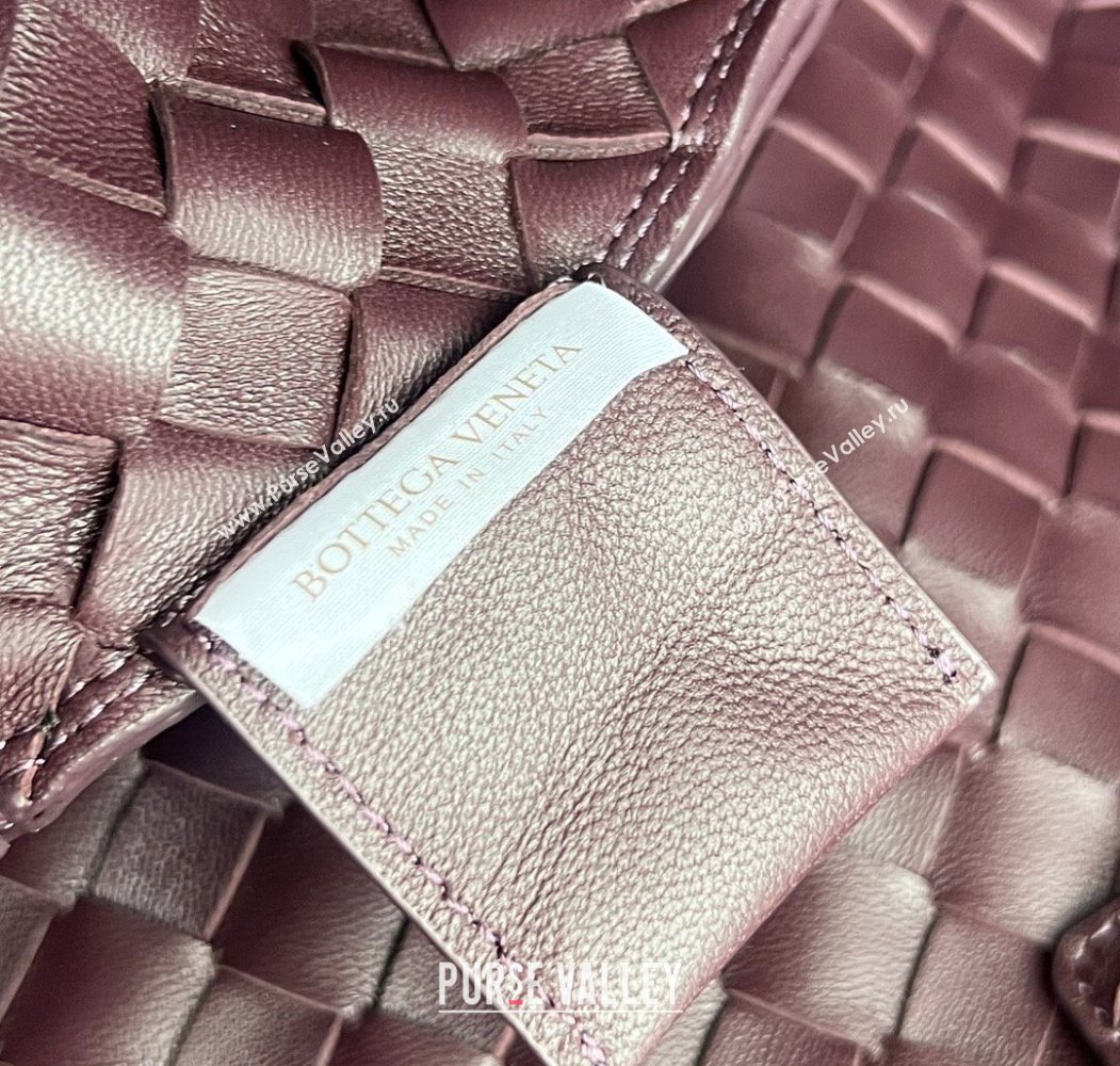 Bottega Veneta Large Campana Shoulder Bag in Intrecciato Leather Dark barolo Red 2025 844250 (WT-260116035)