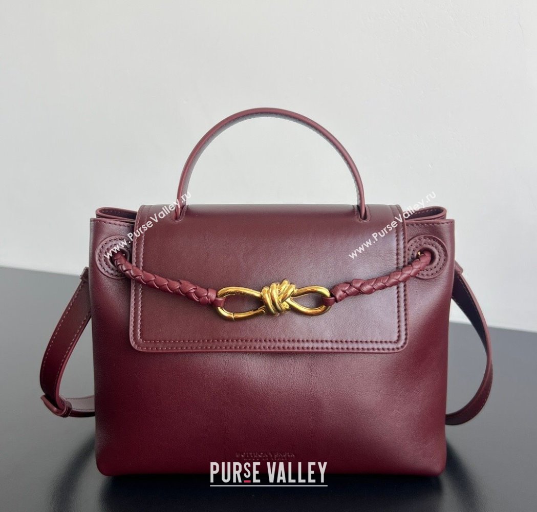 Bottega Veneta Small Ciao Ciao Top Handle Bag in Calf Leather Barolo Red 2025 835835 (WT-260117044)