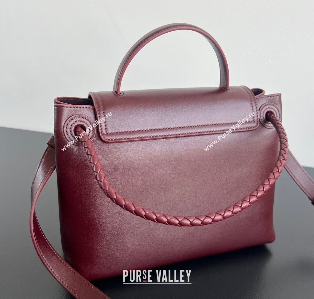 Bottega Veneta Small Ciao Ciao Top Handle Bag in Calf Leather Barolo Red 2025 835835 (WT-260117044)