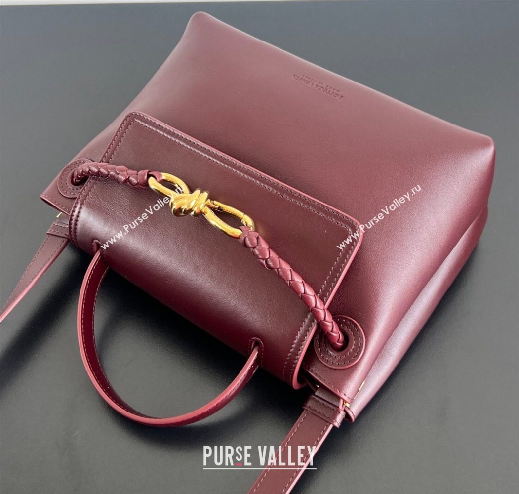 Bottega Veneta Small Ciao Ciao Top Handle Bag in Calf Leather Barolo Red 2025 835835 (WT-260117044)