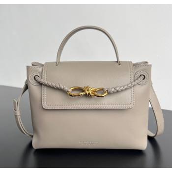 Bottega Veneta Small Ciao Ciao Top Handle Bag in Calf Leather Limestone Grey 2025 835835 (WT-260117045)