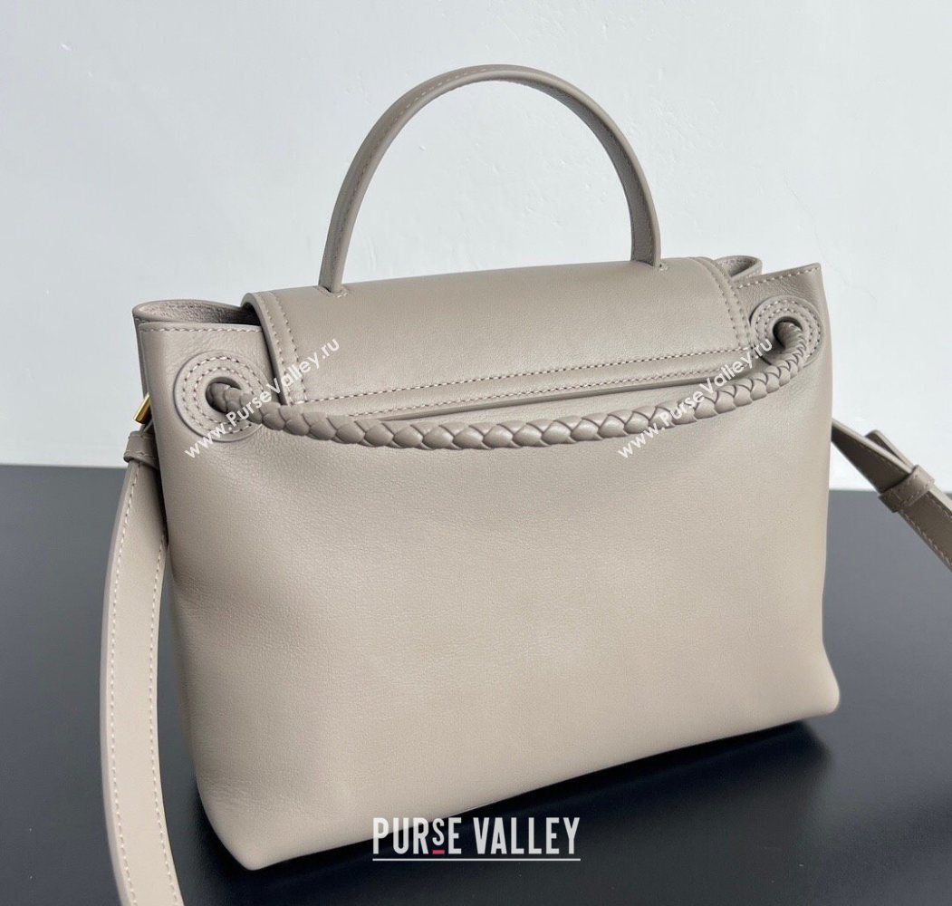 Bottega Veneta Small Ciao Ciao Top Handle Bag in Calf Leather Limestone Grey 2025 835835 (WT-260117045)