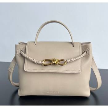 Bottega Veneta Small Ciao Ciao Top Handle Bag in Calf Leather Ecru Beige 2025 835835 (WT-260117046)