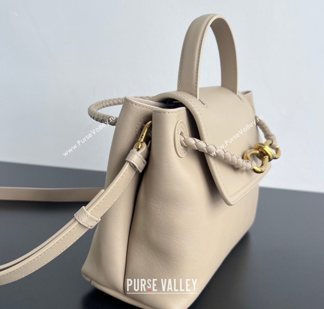 Bottega Veneta Small Ciao Ciao Top Handle Bag in Calf Leather Ecru Beige 2025 835835 (WT-260117046)