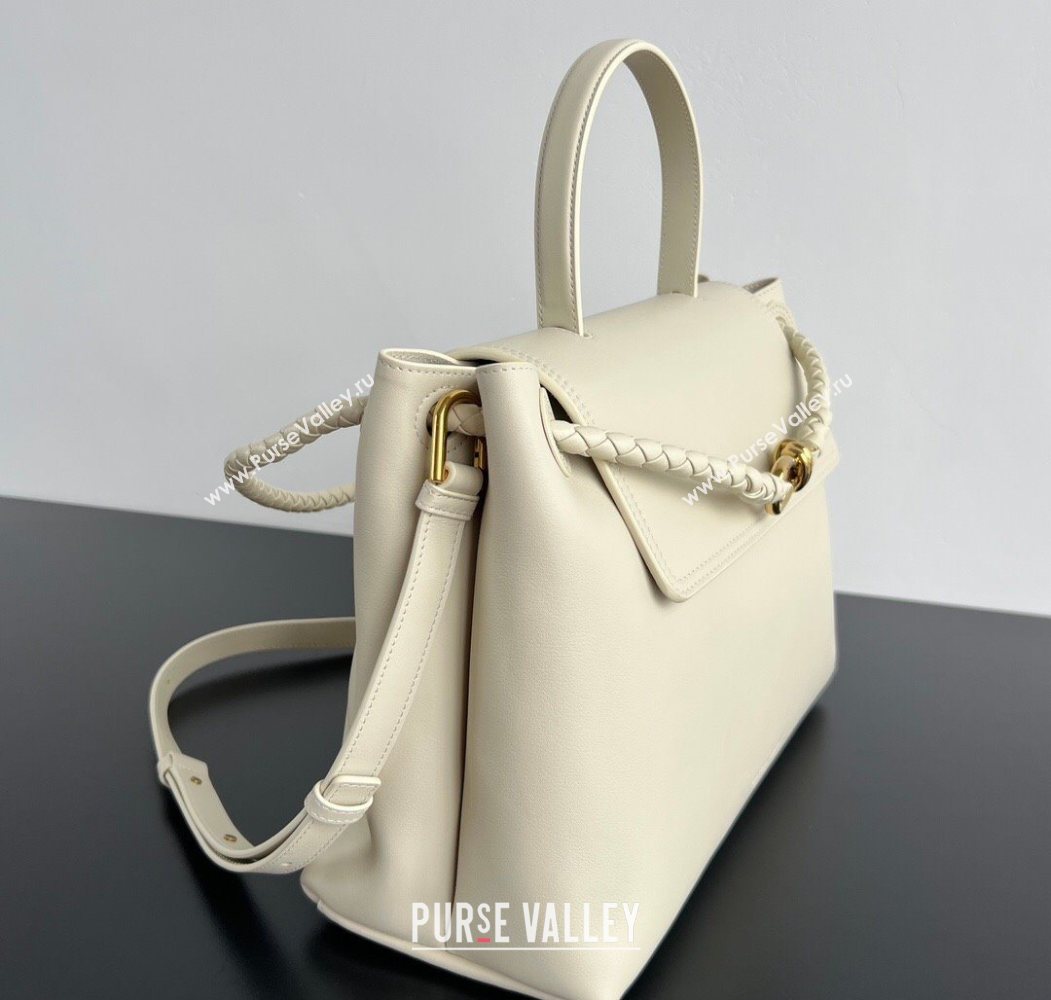 Bottega Veneta Medium Ciao Ciao Top Handle Bag in Calf Leather Sea Salt 2025 817231 (WT-260117047)