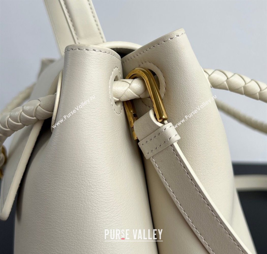 Bottega Veneta Medium Ciao Ciao Top Handle Bag in Calf Leather Sea Salt 2025 817231 (WT-260117047)