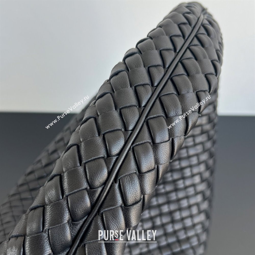 Bottega Veneta Maxi Veneta Hobo Bag in Intrecciato Leather Black 2026 856739 (WT-260116006)