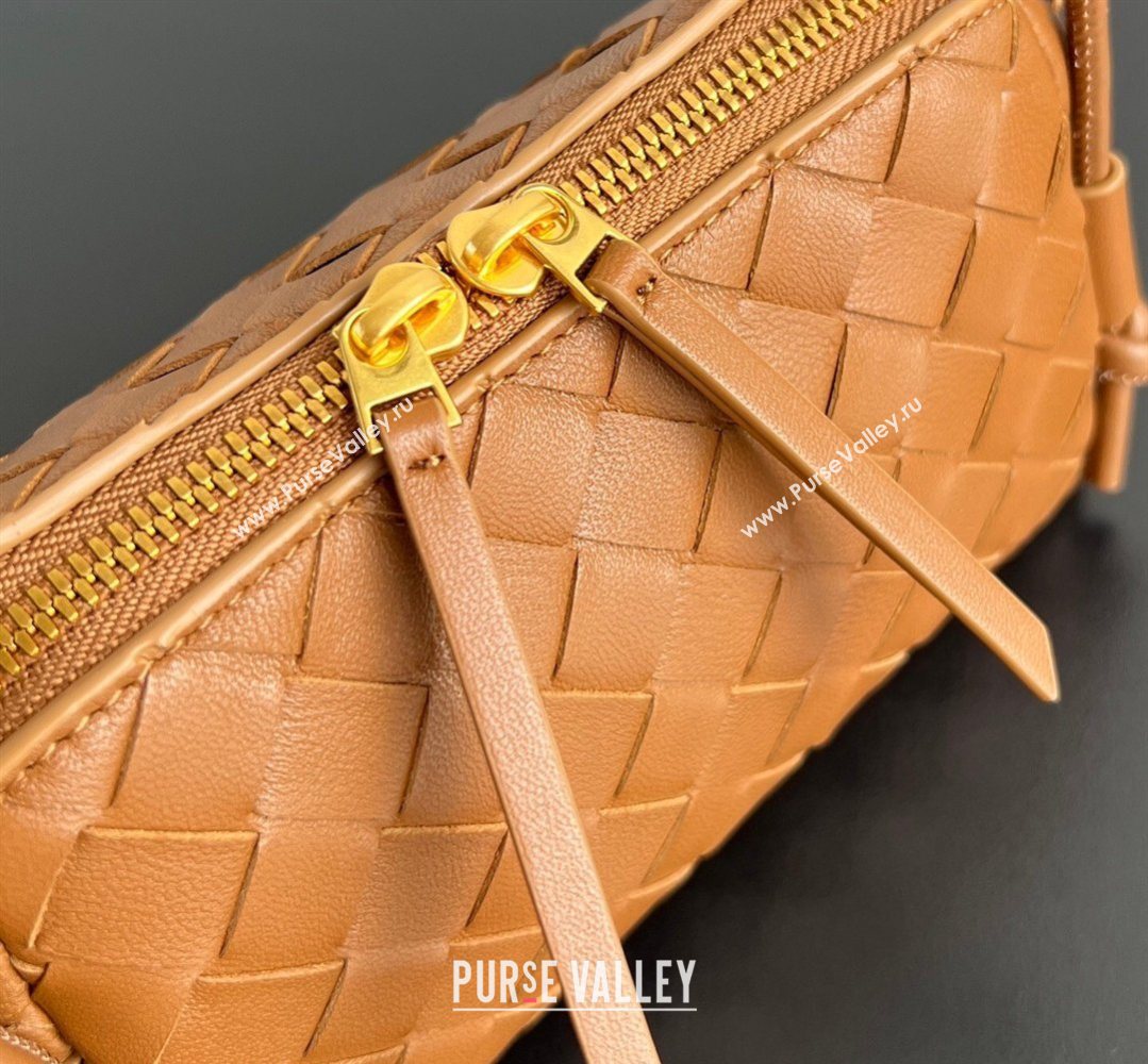 Bottega Veneta Intrecciato Leather Concert Pouch Mini bag Amber Brown 2026 794258 (WT-260401001)