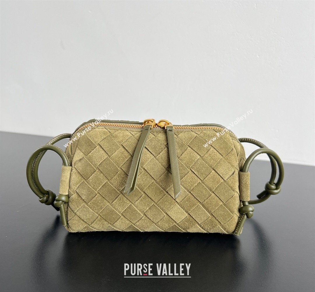Bottega Veneta Intrecciato Suede Concert Pouch Mini bag Soil Brown 2026 794258 (WT-260401002)