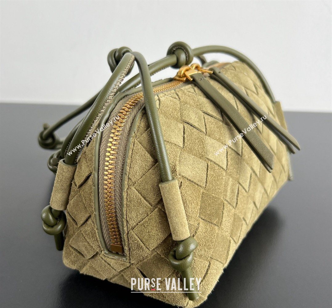 Bottega Veneta Intrecciato Suede Concert Pouch Mini bag Soil Brown 2026 794258 (WT-260401002)