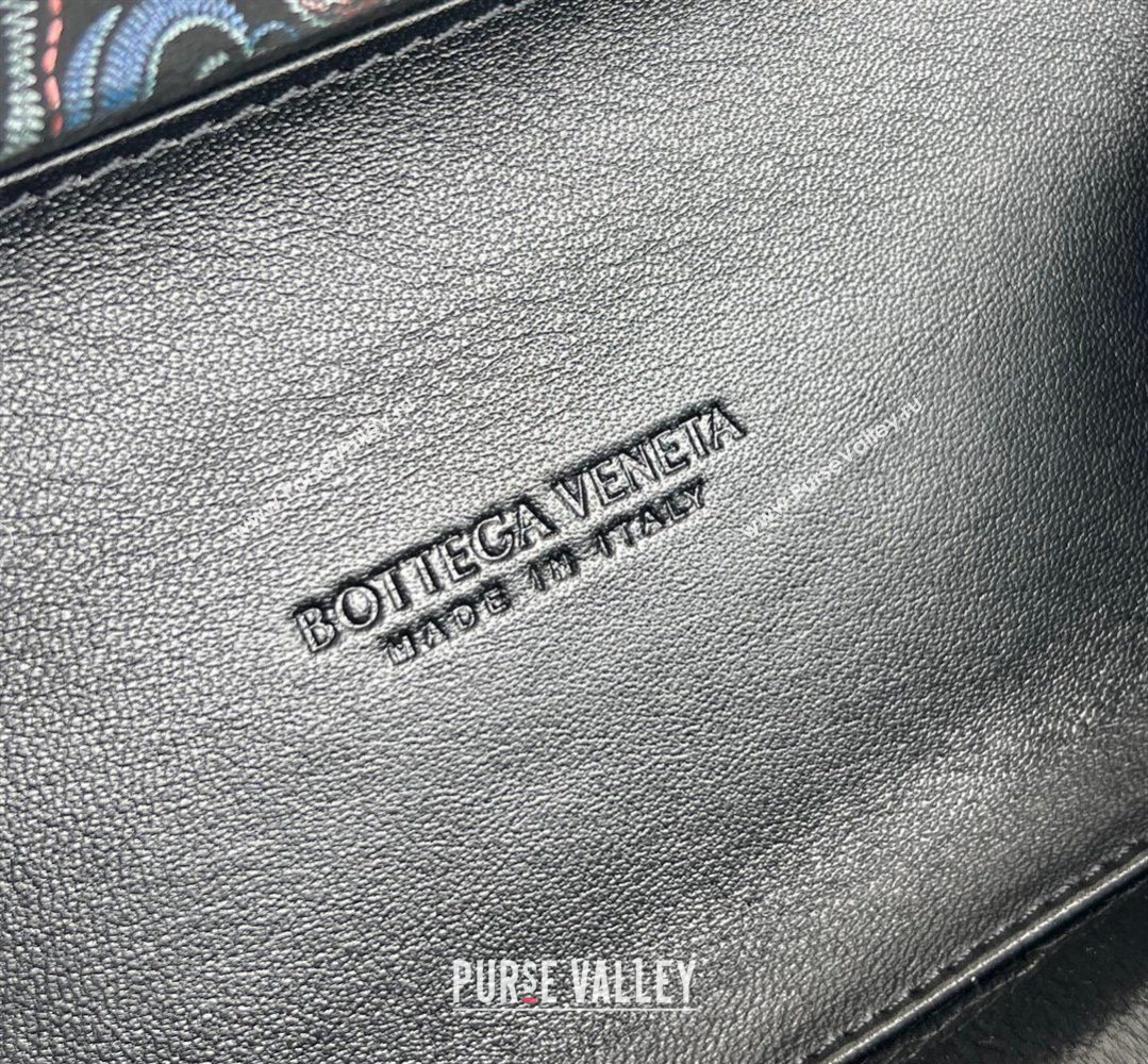 Bottega Veneta Classic Knot Clutch in Jacquard Velvet Blue/Red/Black 2026 BV040162 (WT-260401010)