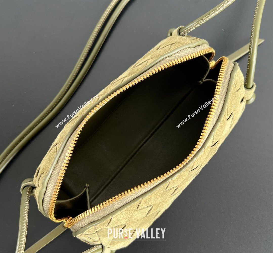 Bottega Veneta Intrecciato Suede Concert Pouch Mini bag Soil Brown 2026 794258 (WT-260401002)