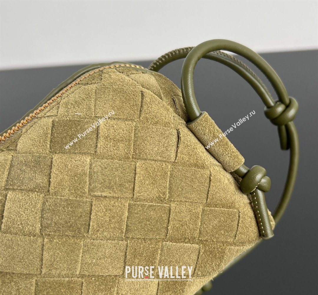 Bottega Veneta Intrecciato Suede Concert Pouch Mini bag Soil Brown 2026 794258 (WT-260401002)