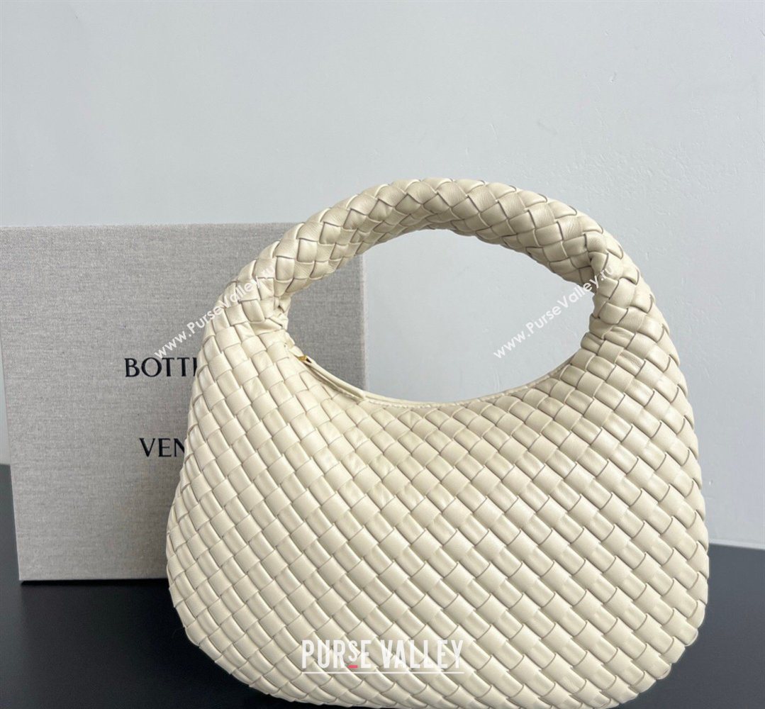 Bottega Veneta Small Veneta Hobo Bag in Intrecciato Leather Sea Salt 2026 856736 (WT-260401019)