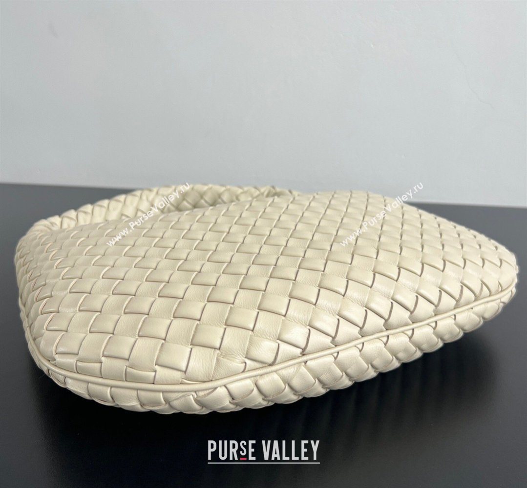 Bottega Veneta Small Veneta Hobo Bag in Intrecciato Leather Sea Salt 2026 856736 (WT-260401019)