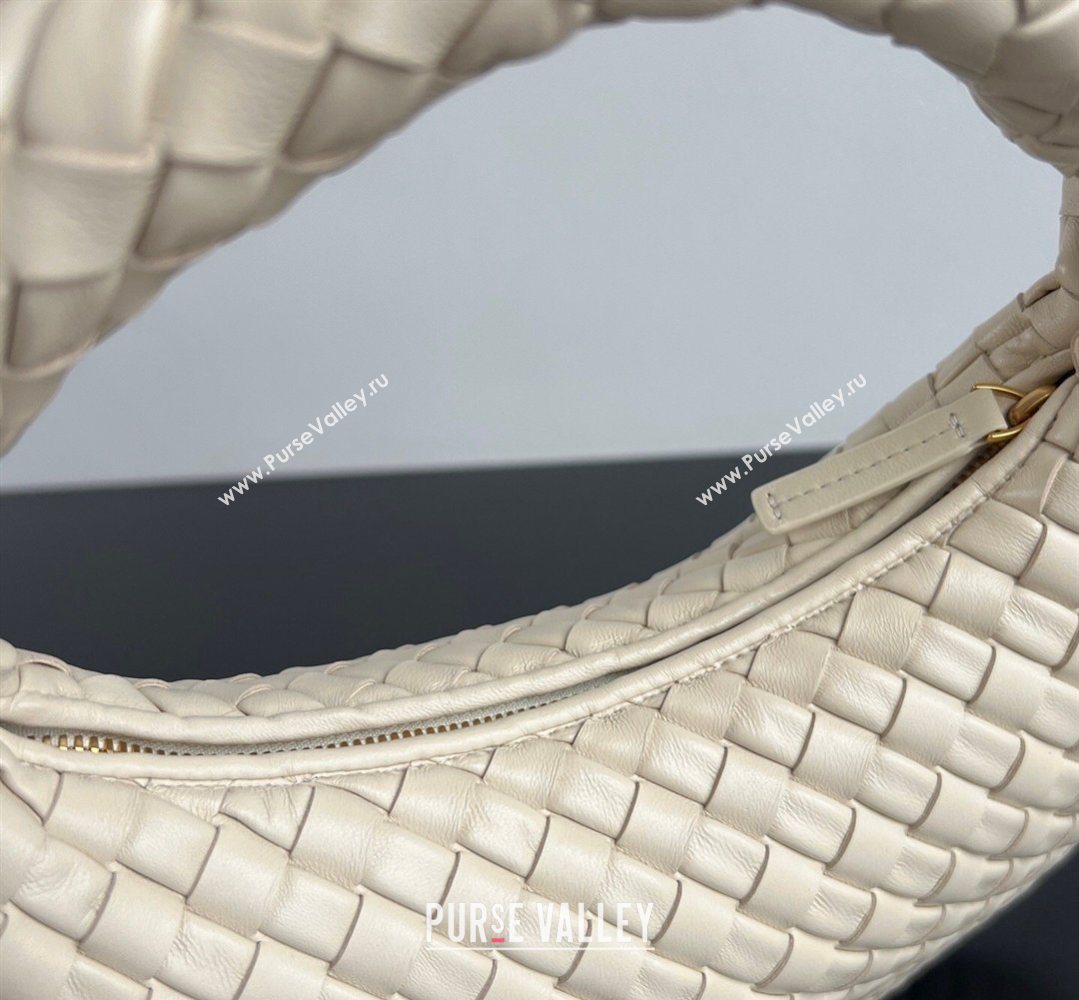 Bottega Veneta Small Veneta Hobo Bag in Intrecciato Leather Sea Salt 2026 856736 (WT-260401019)