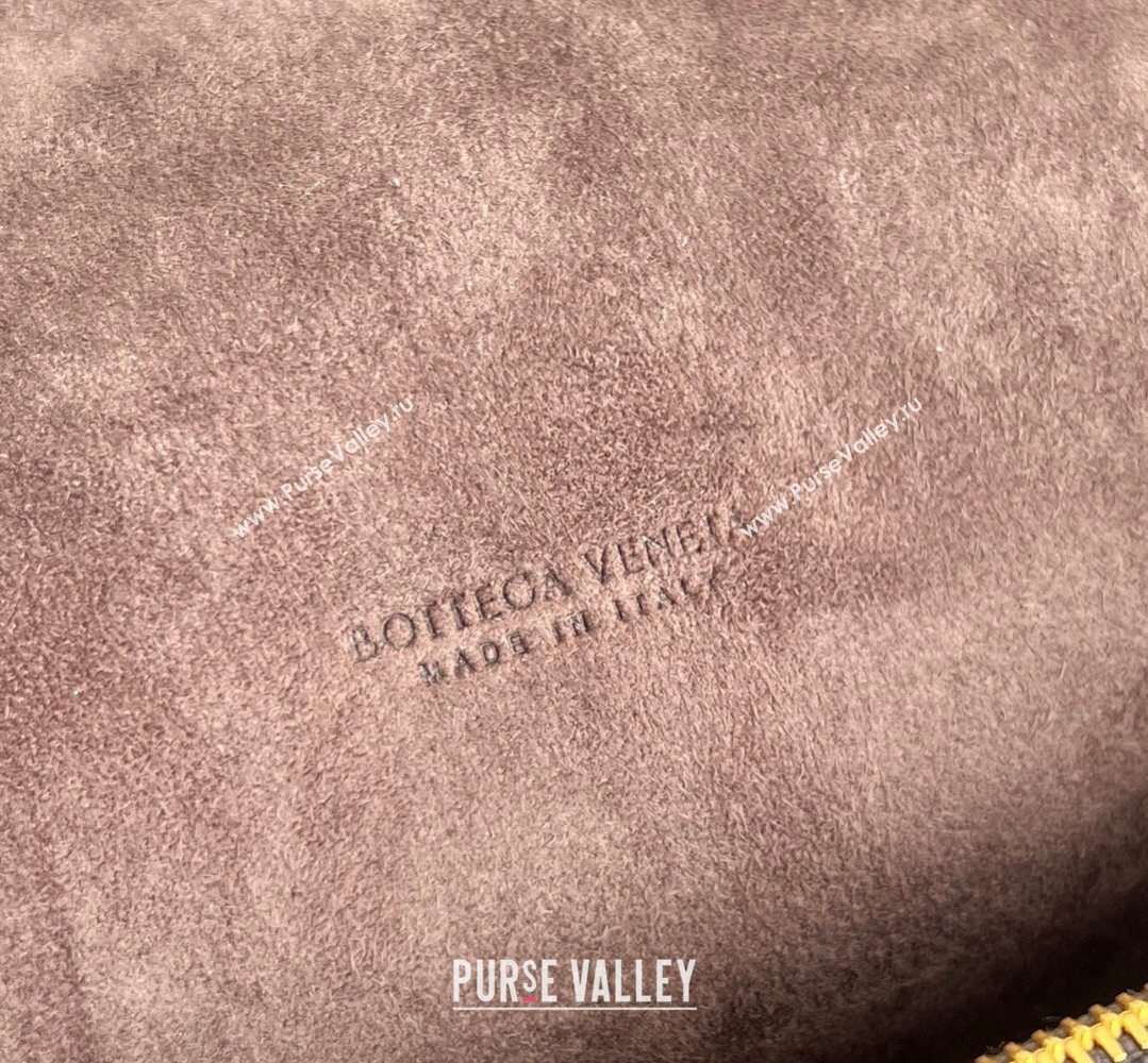 Bottega Veneta Notturno Mini Bag in Intrecciato Suede Brown/Fondant 2026 843893 (WT-260401023)