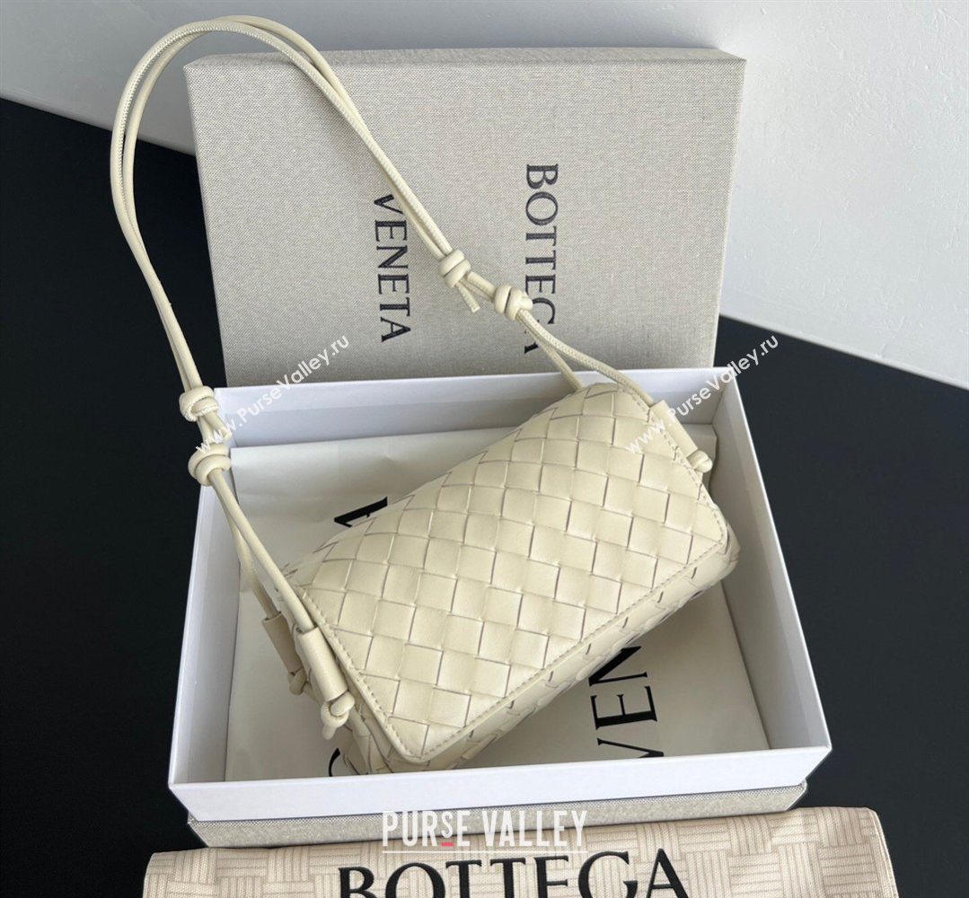 Bottega Veneta Notturno Mini Bag in Intrecciato Leather Sea Salt 2026 843893 (WT-260401022)