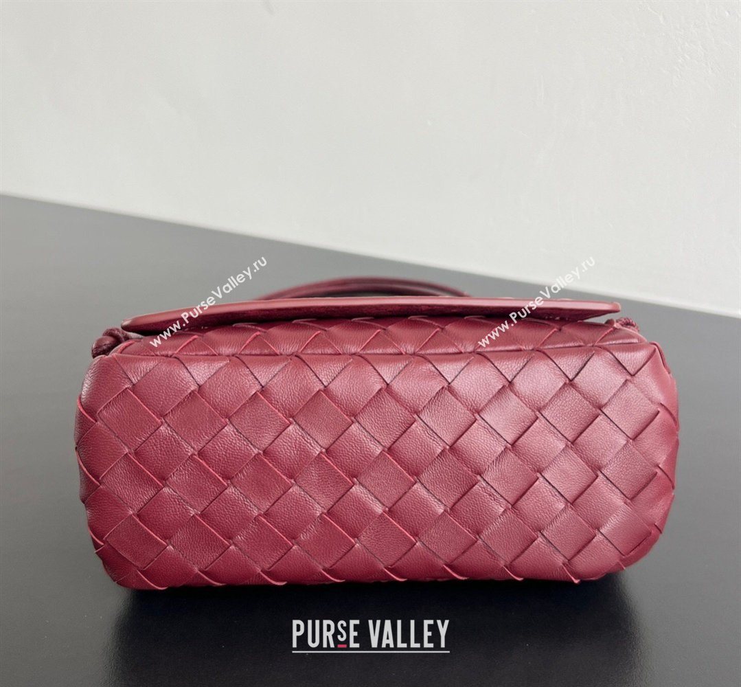 Bottega Veneta Notturno Mini Bag in Intrecciato Leather Barolo Red 2026 843893 (WT-260401024)
