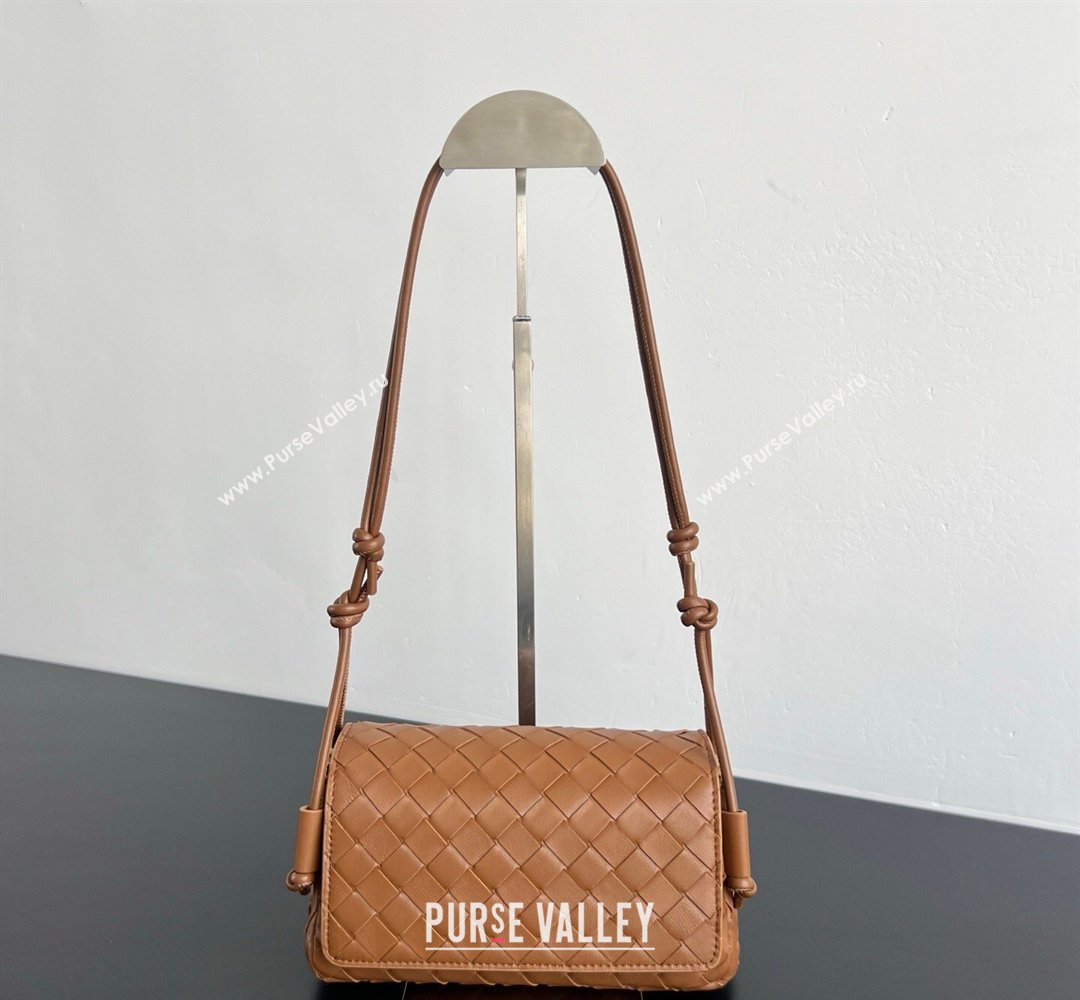 Bottega Veneta Notturno Mini Bag in Intrecciato Leather Light Brown 2026 843893 (WT-260401025)