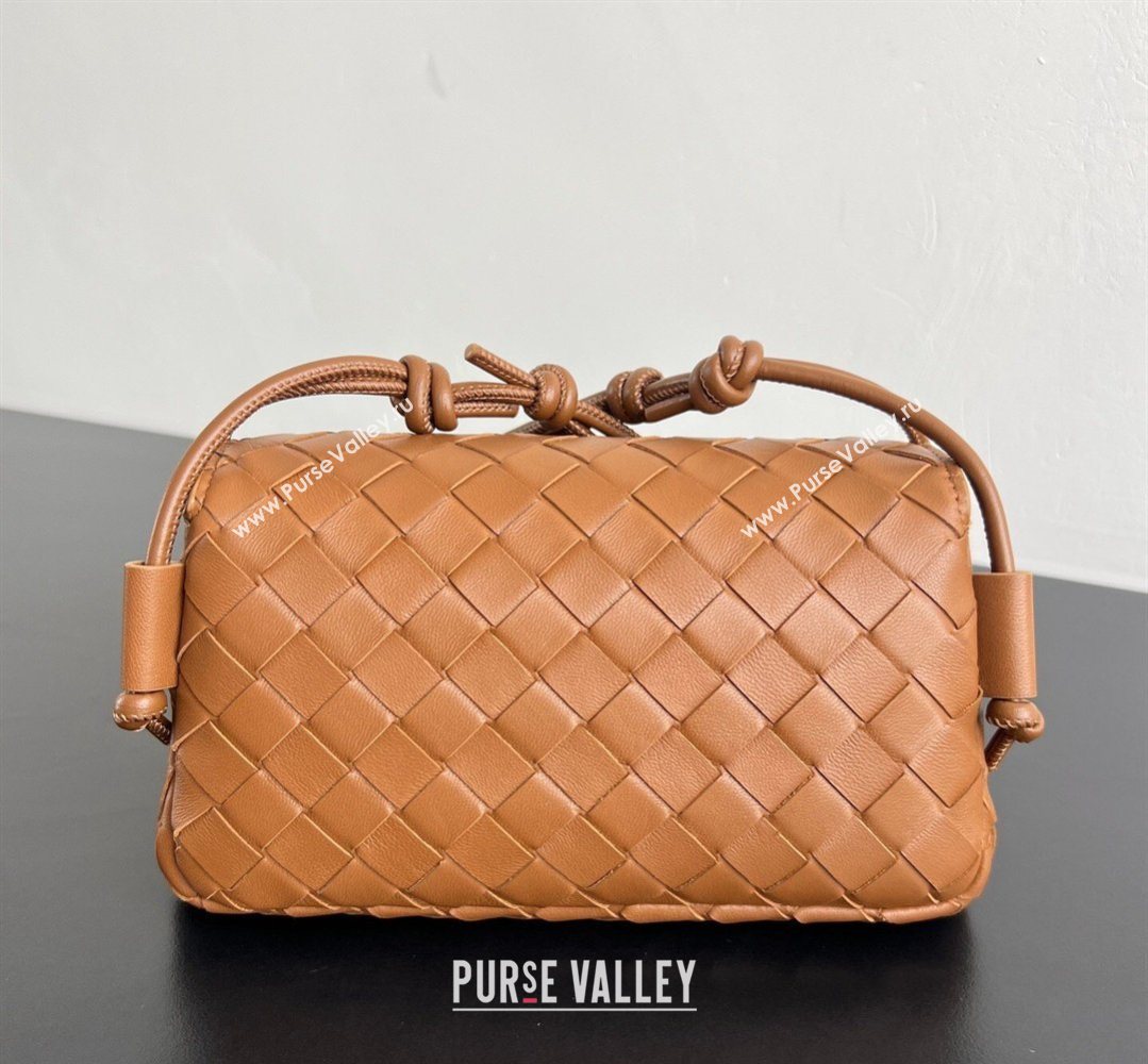 Bottega Veneta Notturno Mini Bag in Intrecciato Leather Light Brown 2026 843893 (WT-260401025)