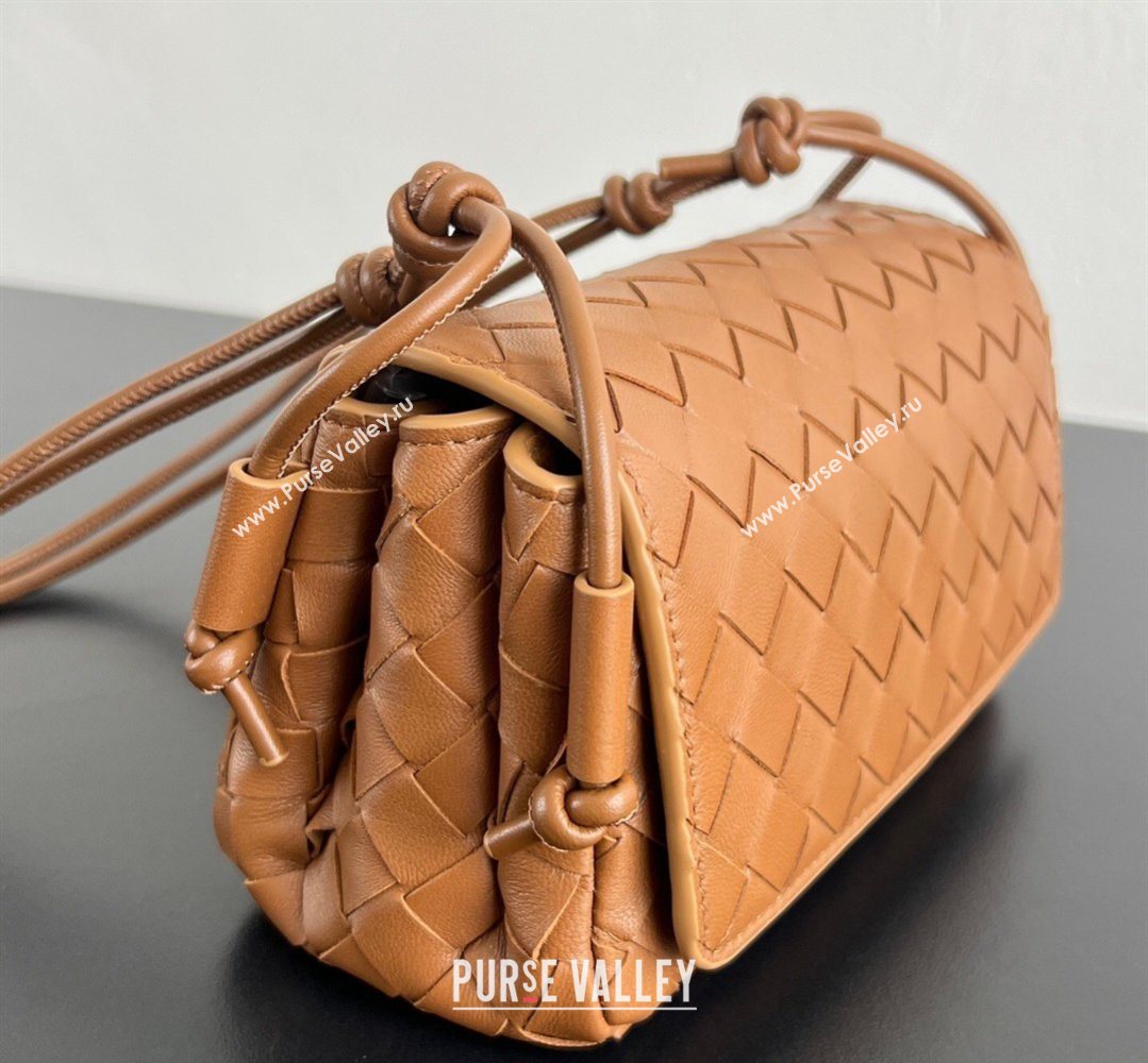 Bottega Veneta Notturno Mini Bag in Intrecciato Leather Light Brown 2026 843893 (WT-260401025)