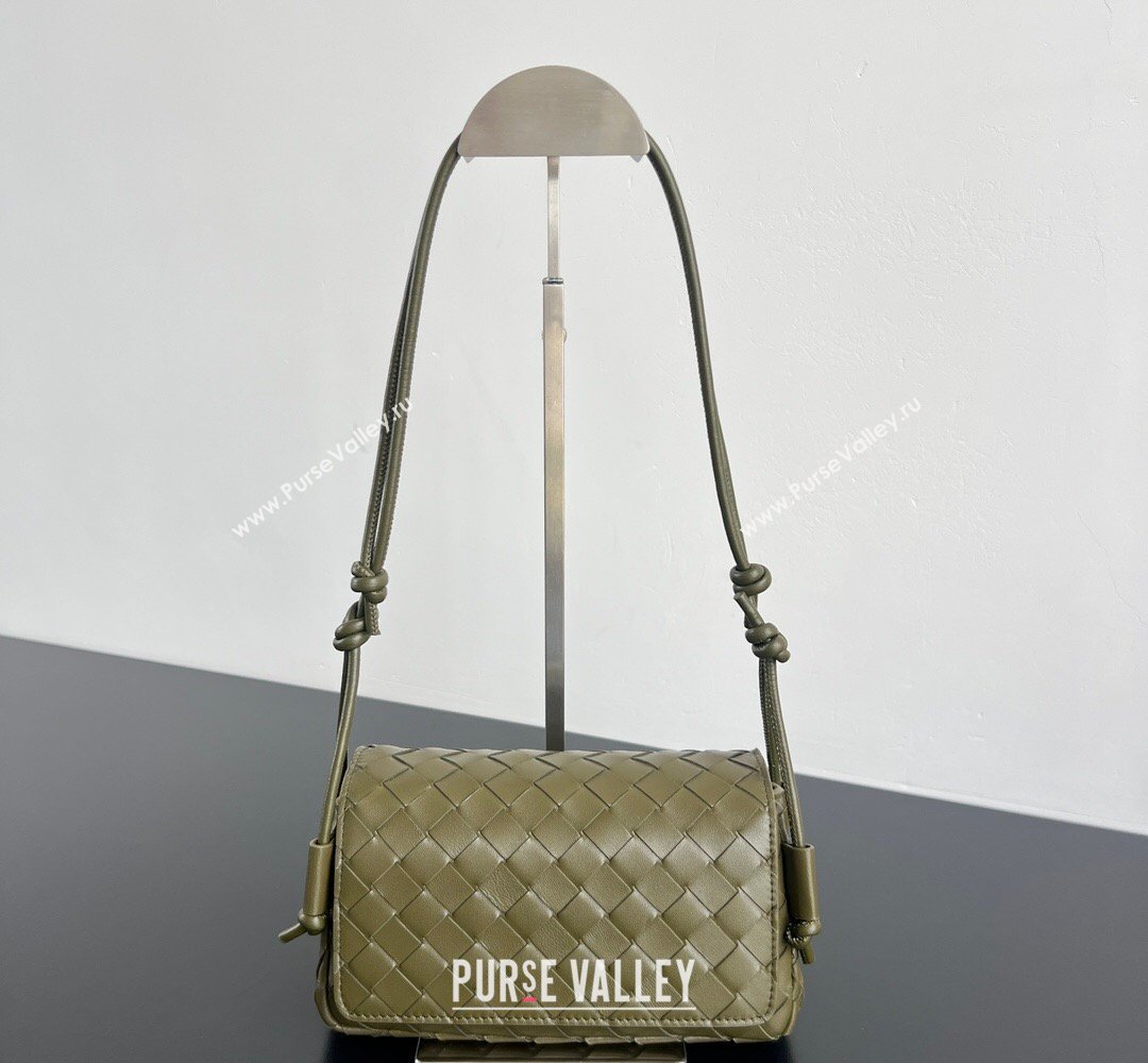 Bottega Veneta Notturno Mini Bag in Intrecciato Leather Oil Brown 2026 843893 (WT-260401026)