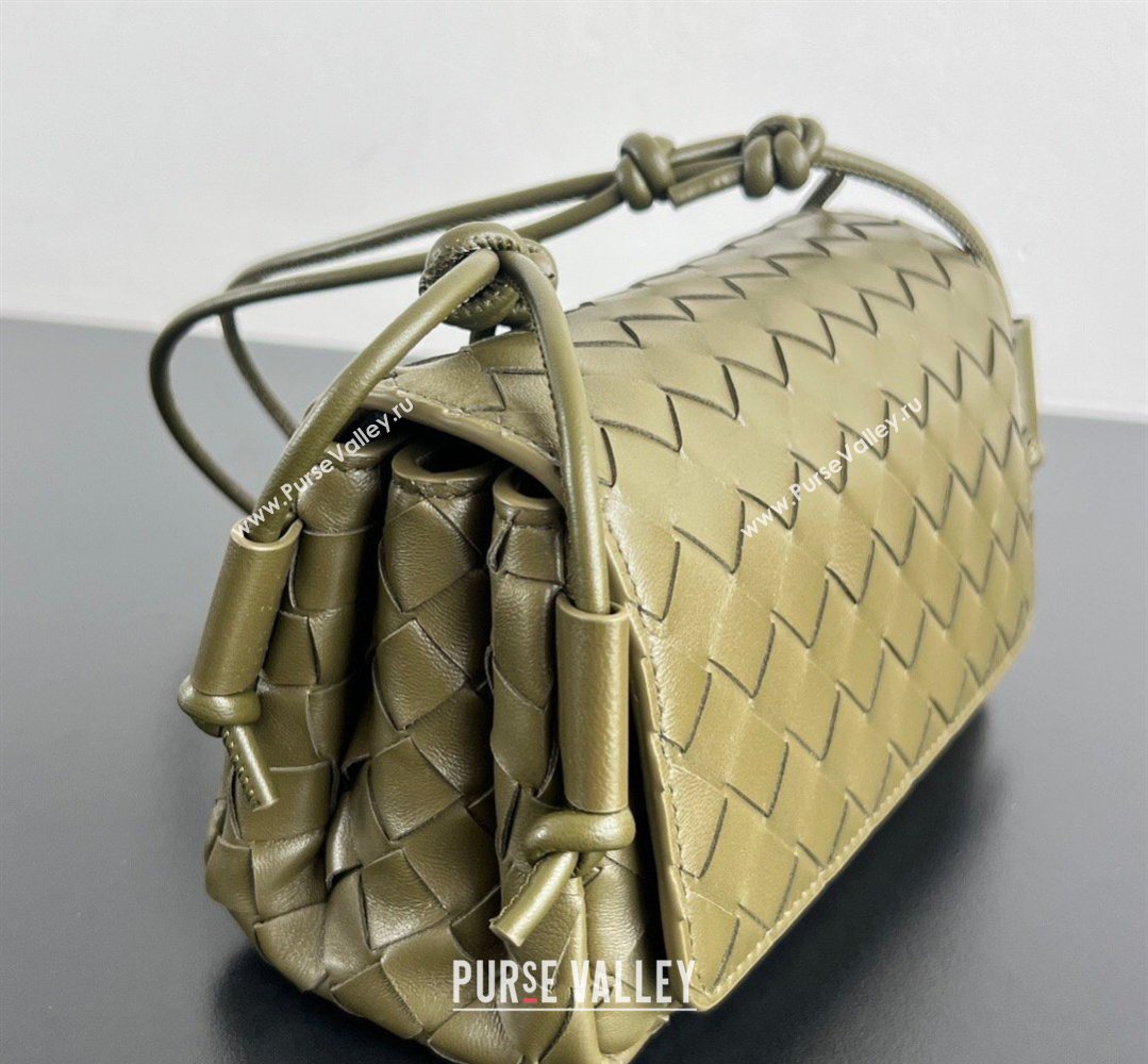 Bottega Veneta Notturno Mini Bag in Intrecciato Leather Oil Brown 2026 843893 (WT-260401026)