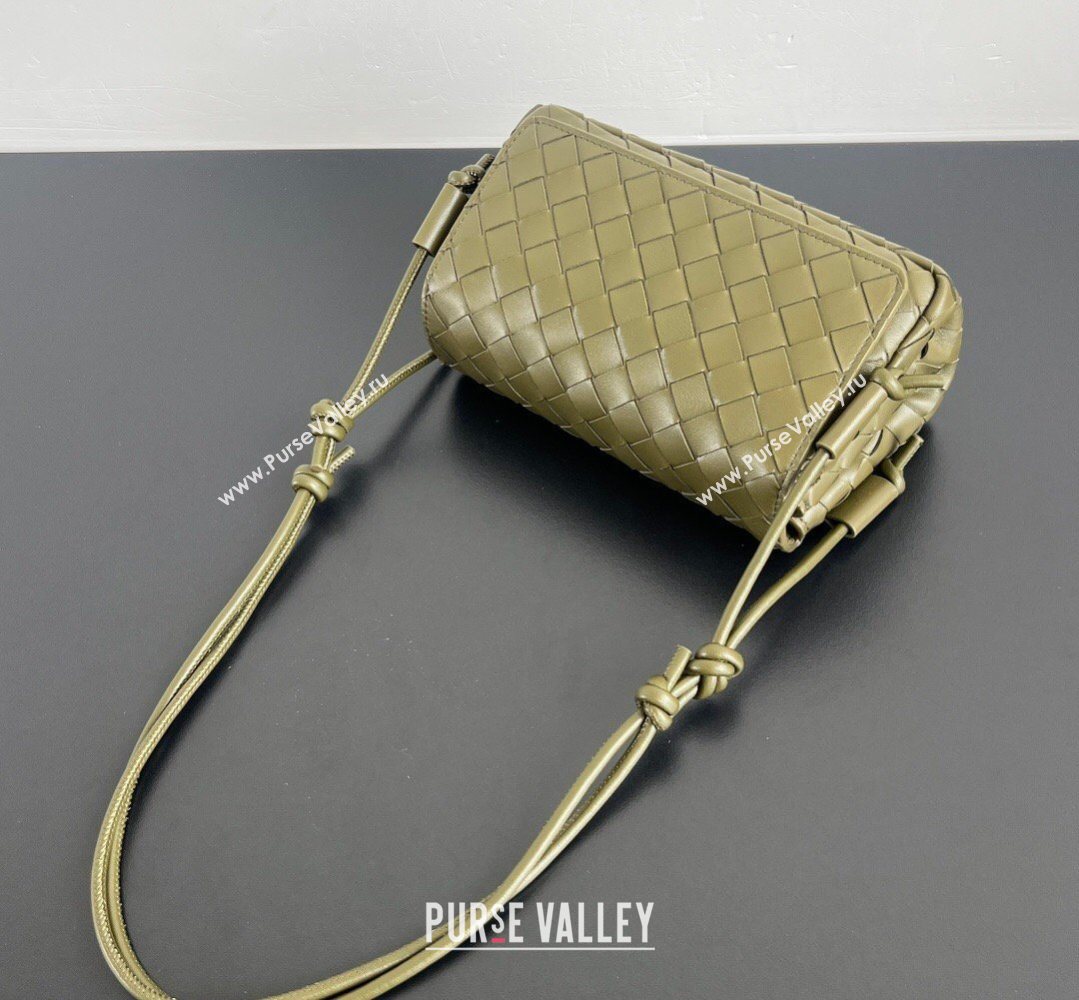 Bottega Veneta Notturno Mini Bag in Intrecciato Leather Oil Brown 2026 843893 (WT-260401026)