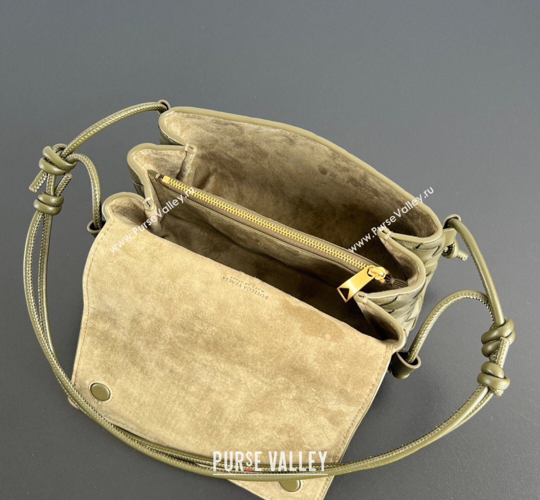 Bottega Veneta Notturno Mini Bag in Intrecciato Leather Oil Brown 2026 843893 (WT-260401026)