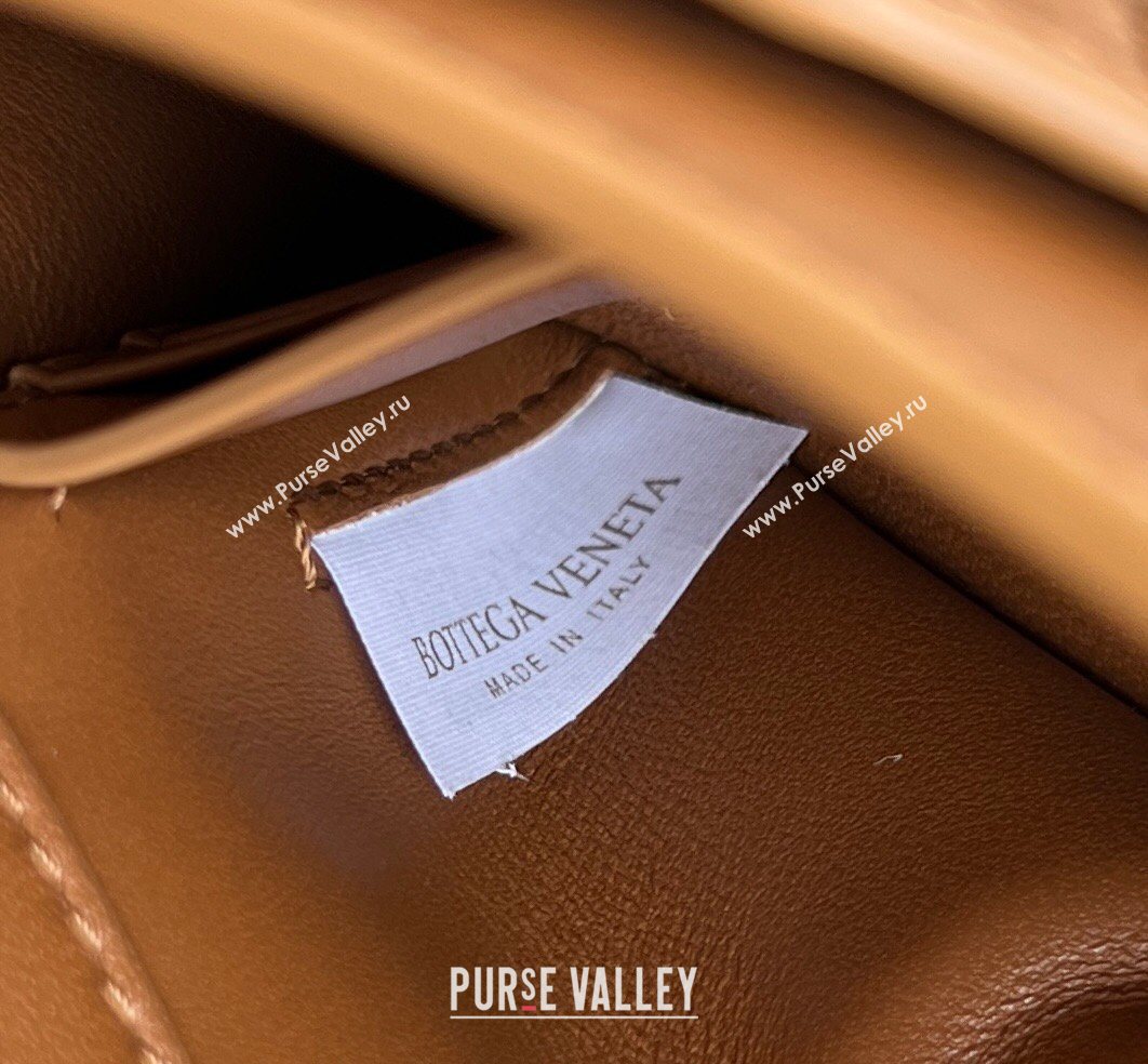 Bottega Veneta Knot Lock Cross-body Bag in Intrecciato Leather Amber Brown 2026 817191 (WT-260401027)