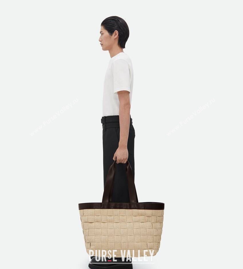 Bottega Veneta Raffia Straw Tote Bag Beige 2026 730847 (WT-260401029)