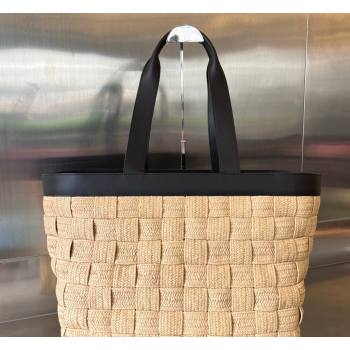 Bottega Veneta Raffia Straw Tote Bag Beige 2026 730847 (WT-260401029)
