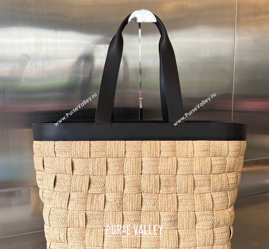 Bottega Veneta Raffia Straw Tote Bag Beige 2026 730847 (WT-260401029)