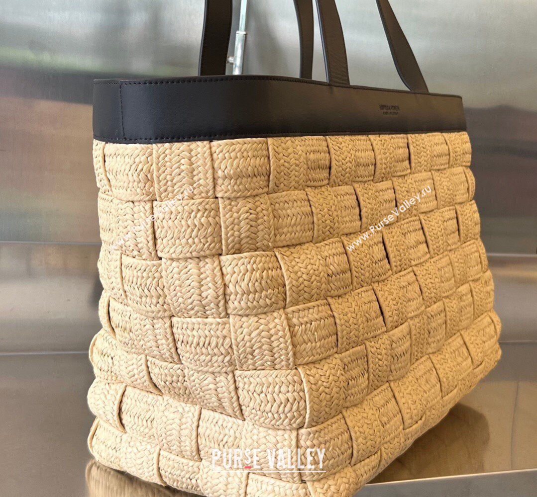 Bottega Veneta Raffia Straw Tote Bag Beige 2026 730847 (WT-260401029)