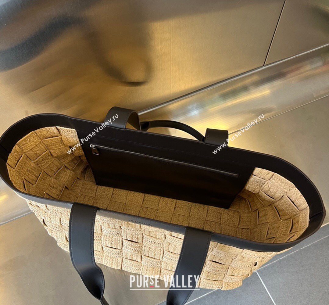 Bottega Veneta Raffia Straw Tote Bag Beige 2026 730847 (WT-260401029)