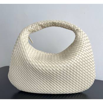 Bottega Veneta Maxi Veneta Hobo Bag in Intrecciato Leather Sea Salt 2026 856739 (WT-260401004)