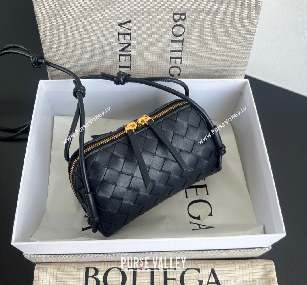 Bottega Veneta Intrecciato Leather Concert Pouch Mini bag Midnight Blue 2026 794258 (WT-260401032)