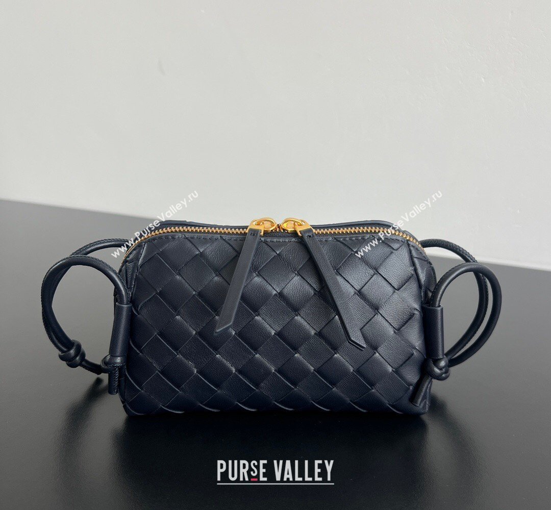 Bottega Veneta Intrecciato Leather Concert Pouch Mini bag Midnight Blue 2026 794258 (WT-260401032)