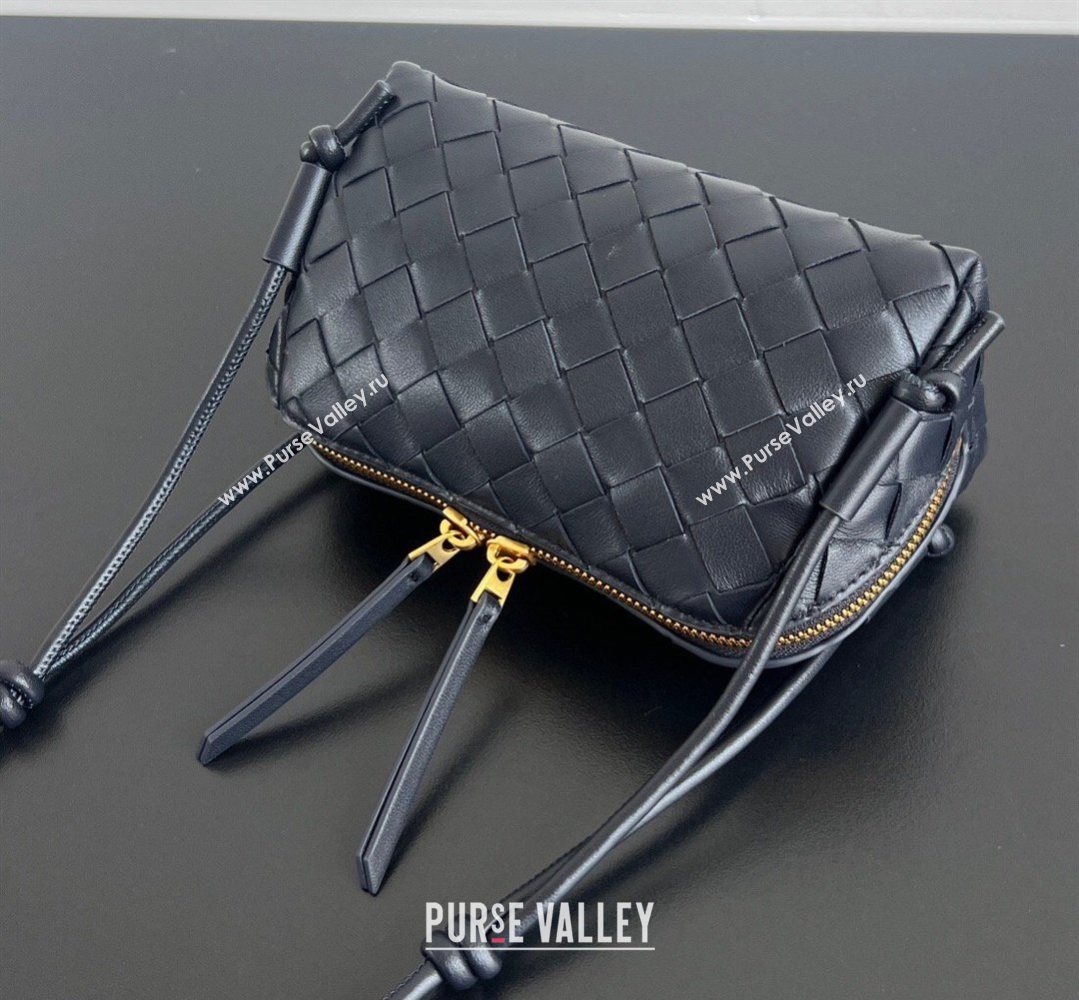 Bottega Veneta Intrecciato Leather Concert Pouch Mini bag Midnight Blue 2026 794258 (WT-260401032)