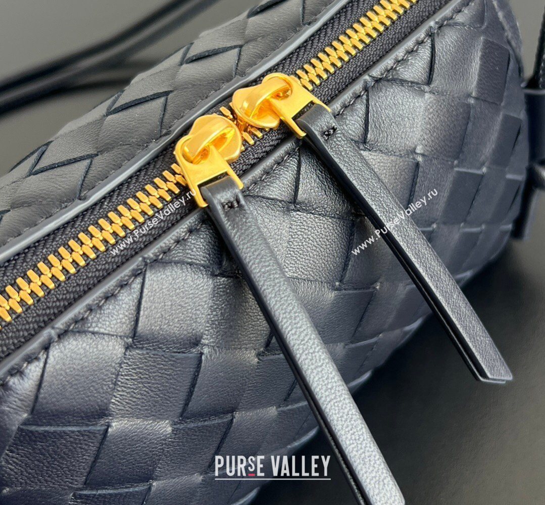 Bottega Veneta Intrecciato Leather Concert Pouch Mini bag Midnight Blue 2026 794258 (WT-260401032)