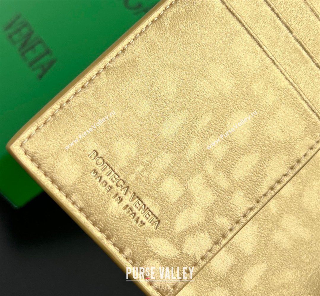 Bottega Veneta Intrecciato Leather Passport Case Gold 2026 749954 (WT-260401035)