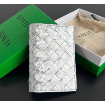 Bottega Veneta Intrecciato Leather Passport Case Silver 2026 749954 (WT-260401036)