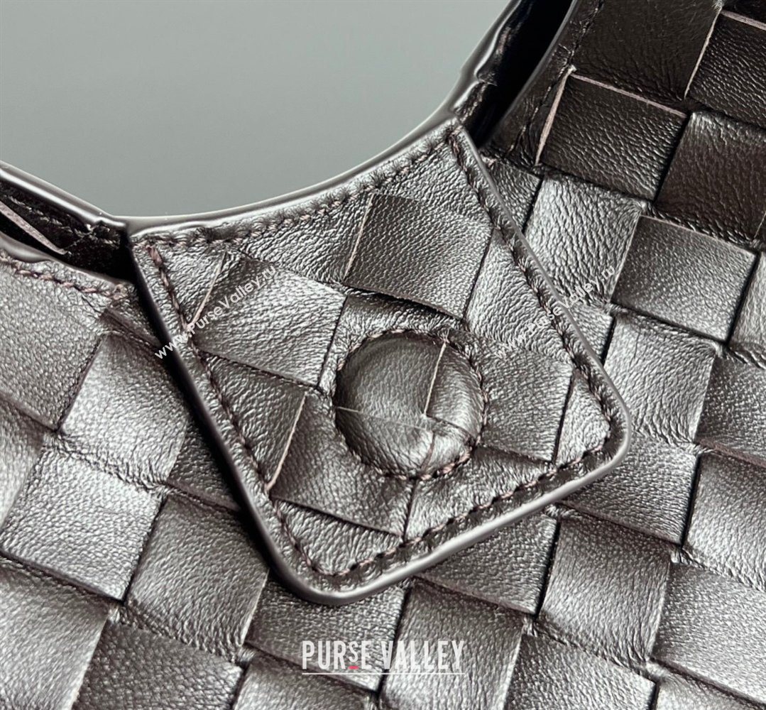 Bottega Veneta Small Campana Hobo Bag in Intrecciato Leather Fondant Brown 2026 854248 (WT-260401052)