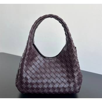 Bottega Veneta Small Campana Hobo Bag in Intrecciato Leather Dark Barolo Red 2026 854248 (WT-260401054)