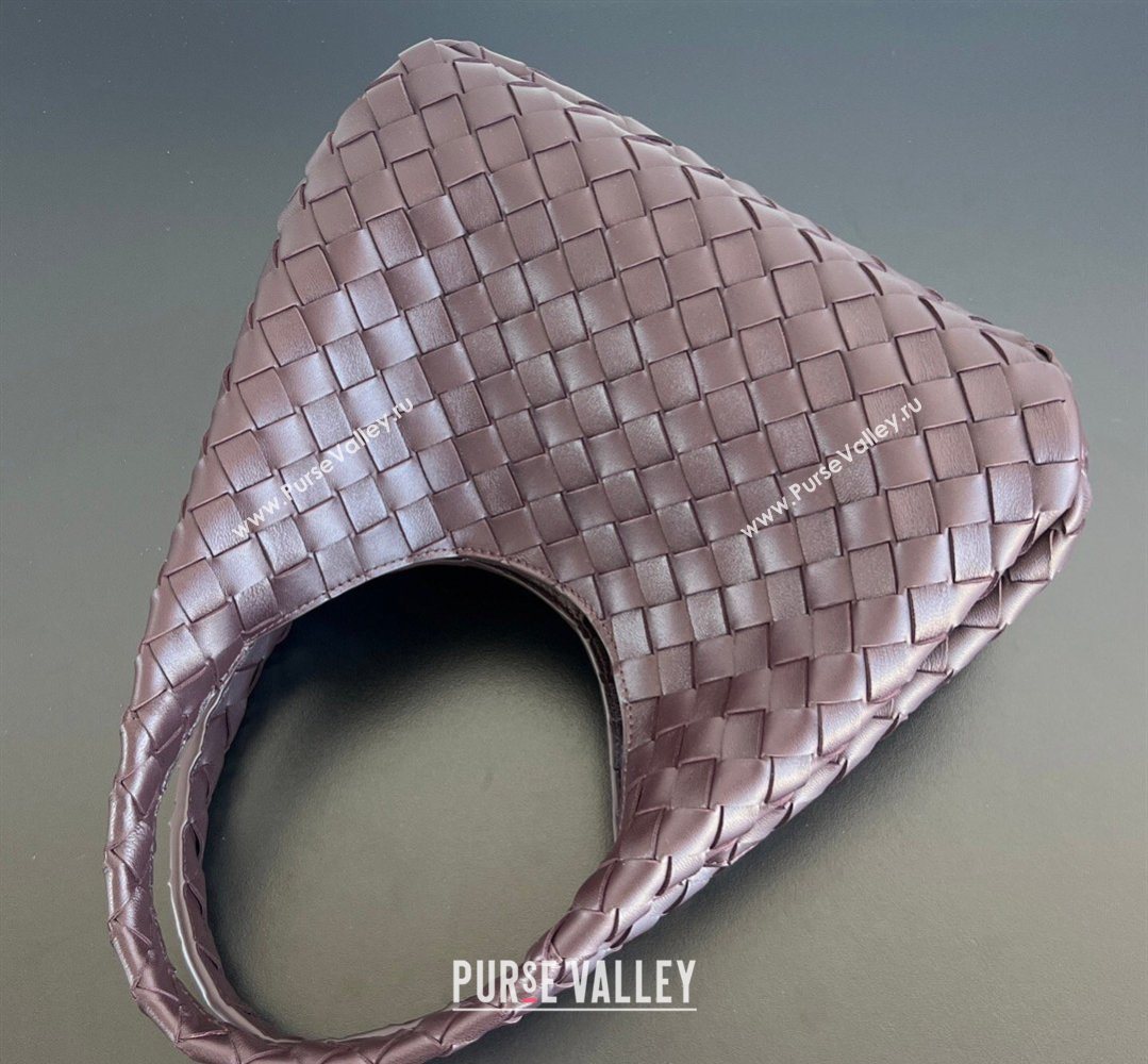 Bottega Veneta Small Campana Hobo Bag in Intrecciato Leather Dark Barolo Red 2026 854248 (WT-260401054)