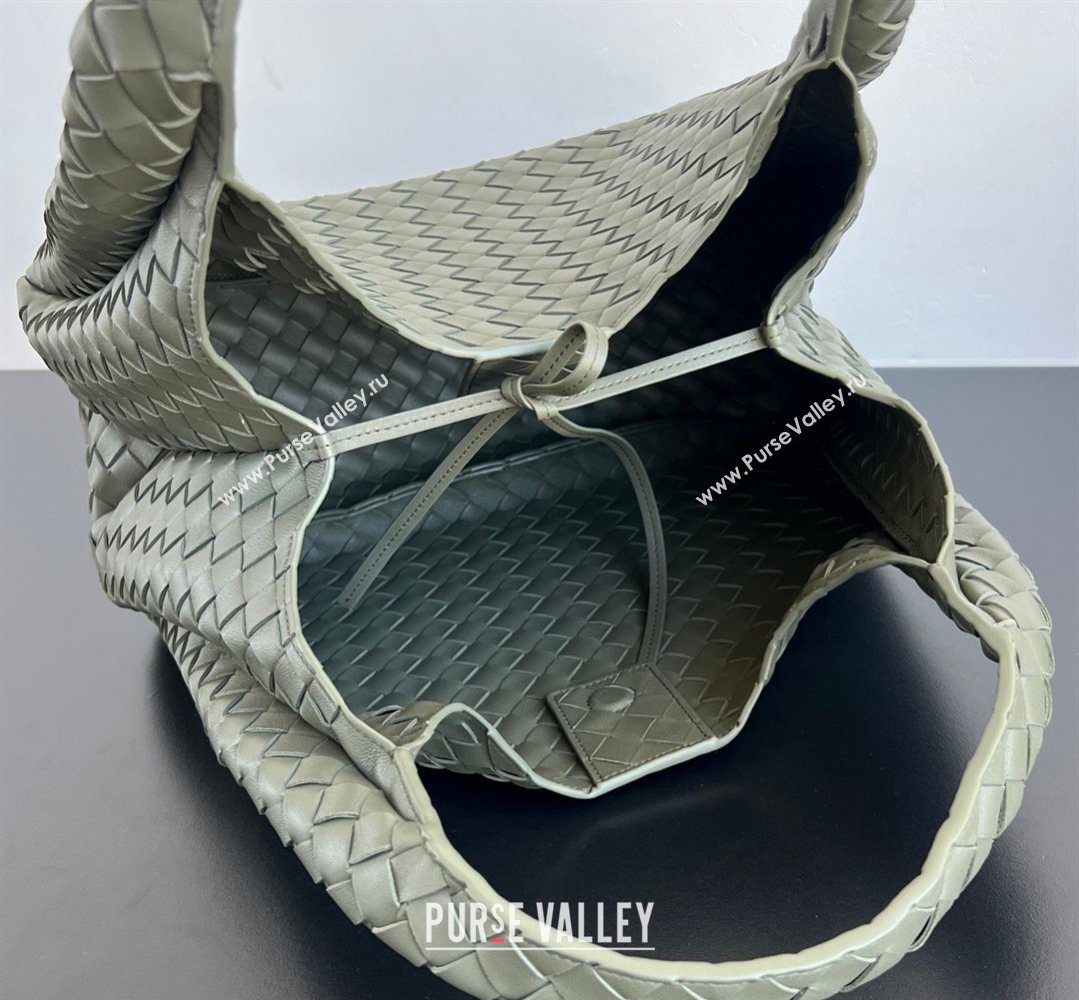 Bottega Veneta Large Campana Shoulder Bag in Intrecciato Leather Pickle Green 2026 844250 (WT-260401056)