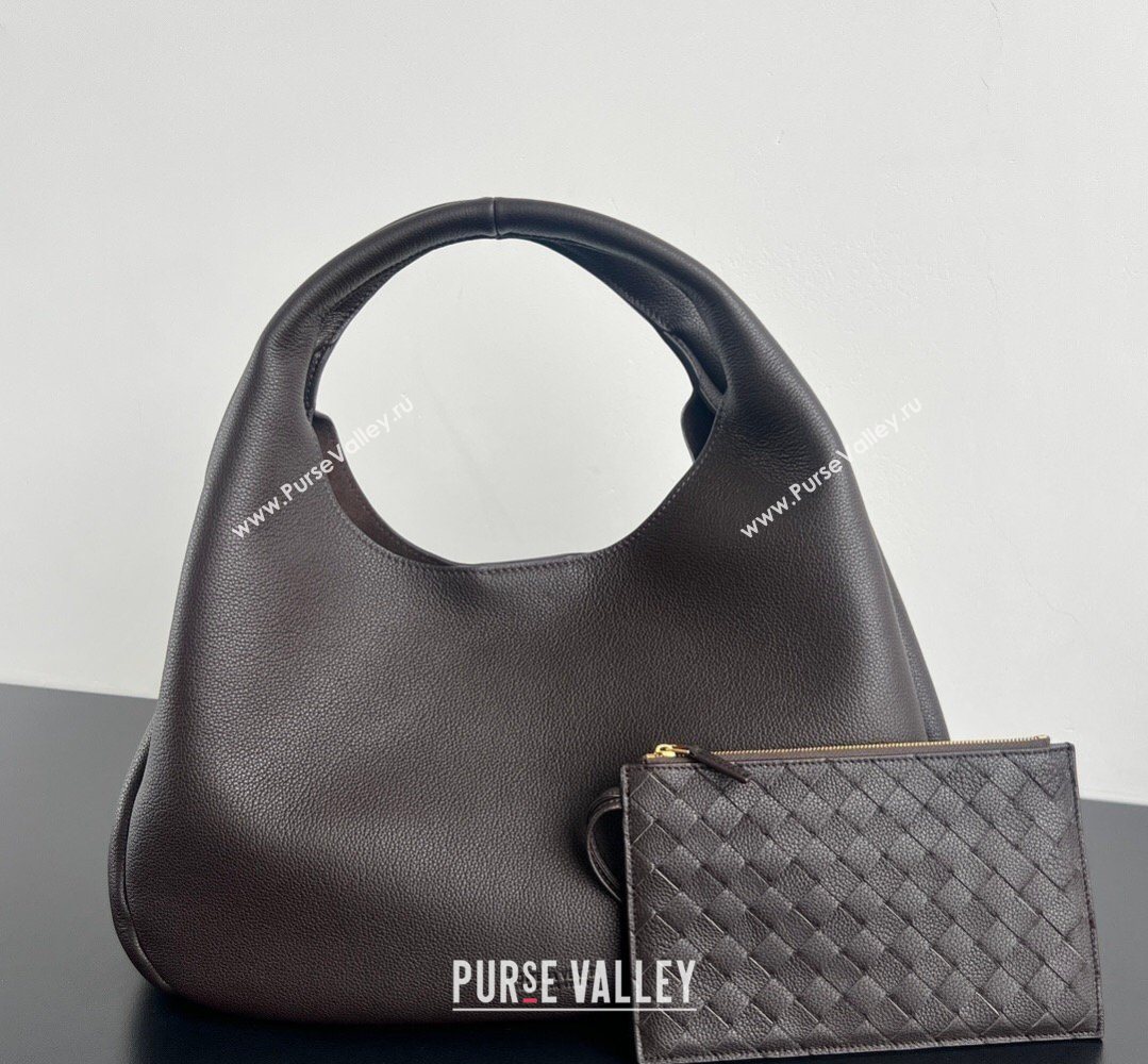 Bottega Veneta Large Campana Shoulder Bag in Grained Leather Fondant Brown 2026 844251 (WT-260401057)